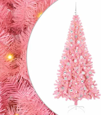Immagine prodotto di Albero di Natale con 300 LED con supporto Rosa 210 cm PVC