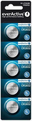 Immagine prodotto di everActive CR2032, batterie alcaline a bottone al litio da 3V, 5 pz