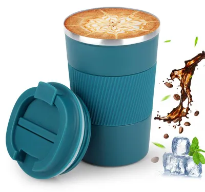 Thermosbecher 380 ml, Edelstahl, auslaufsicher, wiederverwendbar