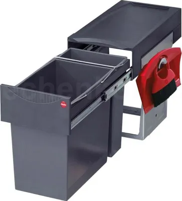 Produktbild von Hailo Abfallsammler 3666711 TA Swing Tandem 24 + 7 Liter mit Kehrset