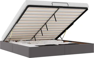 Produktbild von vidaXL Ottoman-Bett ohne Matratze Grau 180x200 cm Kunstleder