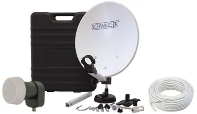 Produktbild von Camping Satellitenanlage Hellgrau Stahl 35 cm