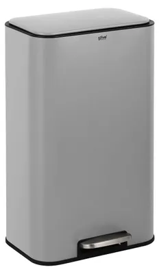Produktbild von Rechteckiger treteimer „delta“ 30 l, grau - 5 five simply smart