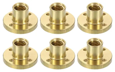 6 Stück Tr8 Messingmuttern für Trapezspindel, 4 mm Steigung