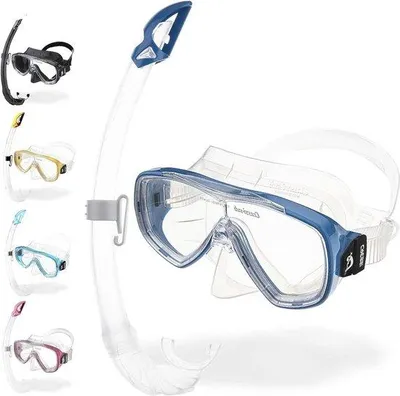 Produktbild von Famanu Schnorchelset Glasmasker Komfortabel - Schwarz