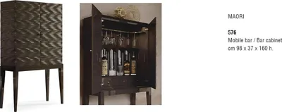 Produktbild von Schrank Bar Barschrank Vitrine Wohnzimmer Designer Regal Möbel Bizzotto Schränke