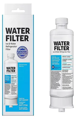 Produktbild von Kš¹hlschrank-Wasserfilter DA97-17376B, kompatibel mit Samsung Modellen HAF-Qin/EXP, HAF-Qin, DA97-08006C, RF28R7351SG und RF23M8070SR.