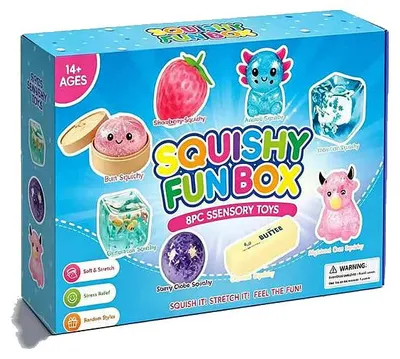 Produktbild von 8er-Set Sensorisches Quetsch-Spielzeug – SQUISHRA Beere & Freunde