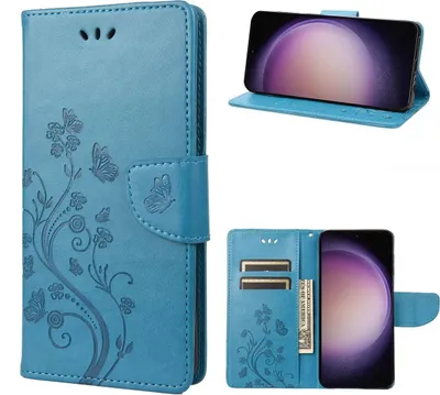 Produktbild von König Design Hülle kompatibel mit Kunstleder Handyhülle - Handy Case Blau