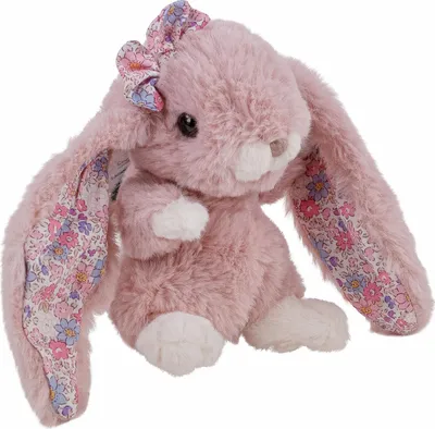Produktbild von Bukowski Hase Kanina Floral altrosa mit Blumen 15 cm