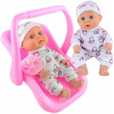 Produktbild von Baby im Tragetuch mit Schnuller-Babypuppe, 3 Kleidungsdesigns für Kinder