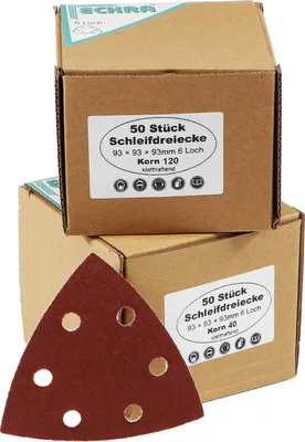 Produktbild von 100 Klett Schleifdreiecke Deltaschleifer Schleifpapier Korn 40 120