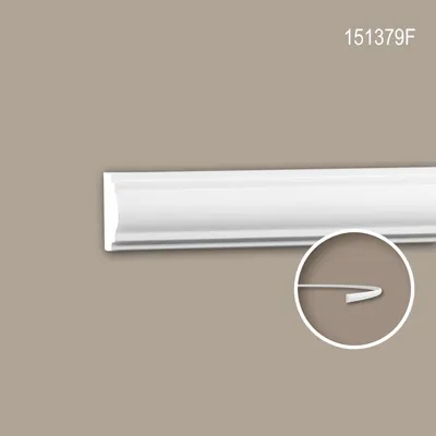 Produktbild von PROFHOME 151379F flexible Wand- und Friesleiste Stuckleiste Zierleiste 2 m