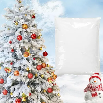 Productafbeelding van Sneeuwvlokkend poeder - 2 pond - Zelfklevende sneeuwvlok voor kerstversiering - Kerstboom - Decoratie - Sneeuw - Huis
