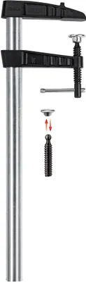 Produktbild von Bessey Temperguss-Schraubknecht mit Knebelgriff TGK-K - TGK50K