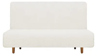 Stretch-Bankbezug ohne Armlehnen, 120-150 cm, creme