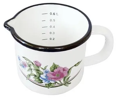 Productafbeelding van melkpan, stalen email, 10 cm, wit