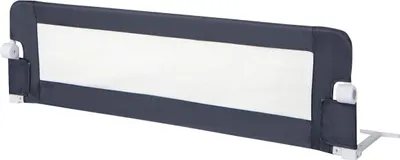 Obrázok produktu pre Skladacia zábrana na posteľ s nastaviteľnými a sklopnými popruhmi na jedno kliknutie zábrana na posteľ 150 x 42 cm sivá