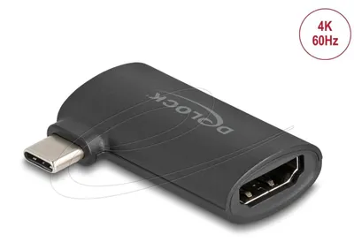 Produktbild von Delock USB Type-C Stecker zu HDMI Buchse (DP Alt Mode) Adapter 4K gewinkelt