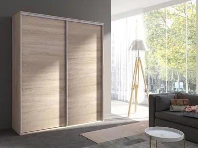Obrázek produktu pro Široká šatní skříň 204 cm AMBOY 1 - dub sonoma