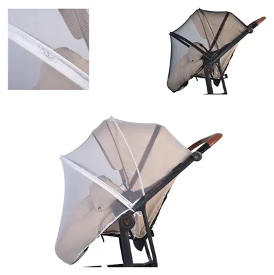 Produktbild von Cangaroo Kinderwagen Moskitonetz universal Insektenschutz Reißverschluss Buggy weiß
