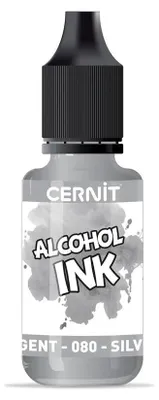 Image de Cernit Encre alcoolique Encre acrylique Argent 20 ml 1 pc