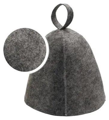 Produktbild von Saunazubehör - Saunahat - Universal - Grau - Filzhaube