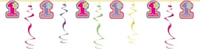 Produktbild von Swirl Girlande 1. Geburtstag Mädchen
