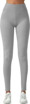 Immagine prodotto di Leggings sportivi da donna Pantaloni sportivi lunghi a vita alta Pantaloni fitness stretch 2XL/3XL Grigio