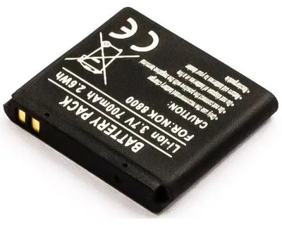 Produktbild von Akku für Nokia 8800 Li-Ion 3,7 Volt 550 mAh schwarz.