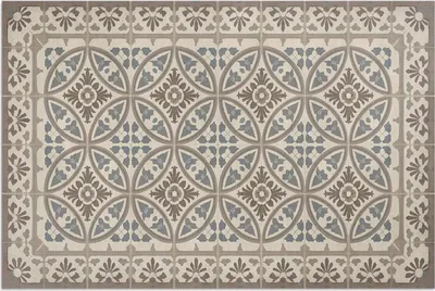 Produktbild von Geometrische Komposition im Boho-Stil – Vinylteppich – 60x90 cm – Outdoor Teppich – Terrasse – Wetterfest – Modern
