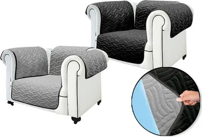 Produktbild von Starlyf® Sofa Cover - Sesselschoner, wasserabweisend, wendbar, zweifarbig, Sofabezug oder Sesselbezug für Sessel