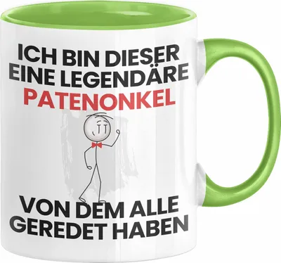 Produktbild von Patenonkel Geschenk Tasse Lustige Geschenkidee Geburtstag für Patenonkel Ich Bin Dieser Legendäre Patenonkel Von Dem Alle Geredet Haben Kaffee-Becher (Grün)