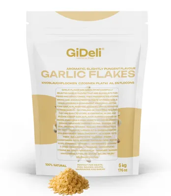 Produktbild von Knoblauchflocken 5kg Naturrein Gastronomie Fleisch Fisch Gemüse Intensiv GiDeli