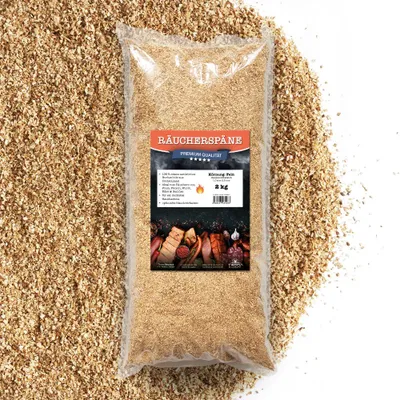 Produktbild von Räucherspäne Buche 2 kg Körnung: 1-2,5 mm – Naturbelassene Buchenholz-Späne zum Räuchern von Fisch, Fleisch, Käse & Gemüse