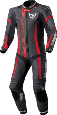 Obrázek produktu pro MUGENRACE Assassino perforovaná dětská jednodílná kožená motocyklová kombinéza, černá/červená/bílá, 134