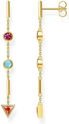 Produktbild von Thomas Sabo Damen Ohrringe Ohrhänger 925 Sterlingsilber Zirkonia mehrfarbig, gold H2178-488-7