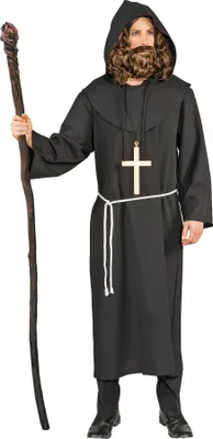 Produktbild von Kostüm Klosterbruder, Mönchskutte schwarz, Gr. 50