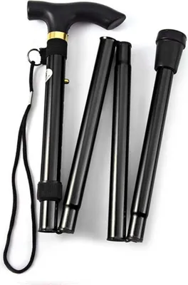 Produktbild von Faltbarer Gehstock, Reise-Gehstock, Aluminiumlegierung, höhenverstellbar, für Senioren und Erwachsene, Wanderstock, 5 Farben,2 PCS