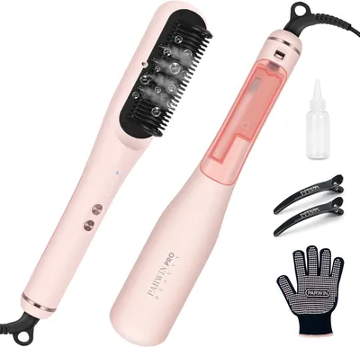 Produktbild von 3-in-1 Dampf Haarglätter Bürste, LED-Anzeigeleuchte, Ionentechnologie & Dampf für doppelte Pflege, reduziert Schäden, 4 Temperatureinstellungen