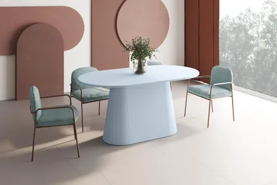 Produktbild von Design Esstisch Tisch Cremona ausziehbar 160 bis 206 cm oval Esszimmer Pastellkollektion