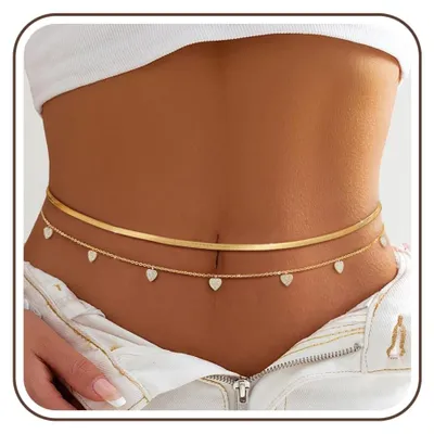 Imagen del producto de Collar de oro de 18 quilates, ajustable, resistente al agua, ideal para el verano