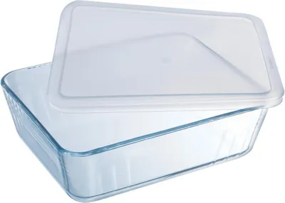 Zdjęcie produktu dla Podłużny kształt z plastikową pokrywką 19x14cm/0,8L Cook