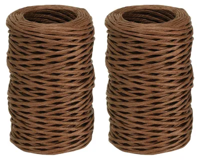 Blumendraht-Rad, 2 Rollen à 50 m, 2 mm, dunkelbraun