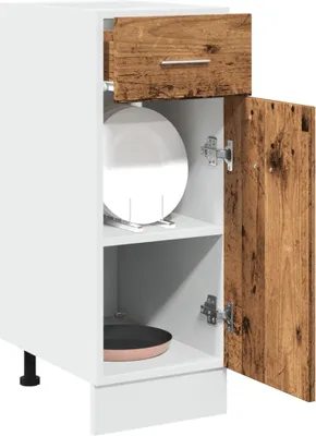 Produktbild von Möbel Schubunterschrank Altholz-Optik 30x46x81,5 cm Holzwerkstoff - Küchenschränke 856080