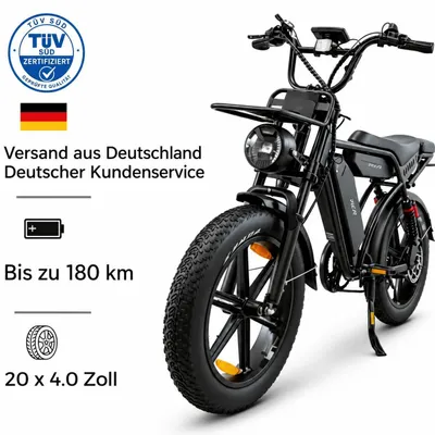 Produktbild von PIXAR M9 E-Bike 48V 17,5Ah Akku (105km), 250W Heckmotor, Shimano 7-Gang