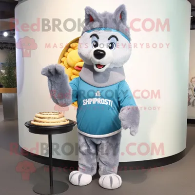 Obrázek produktu pro Postava REDBROKOLY maskota Sky Blue Shepard S Pie oblečená s mikinou a čelenkami