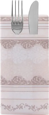 Produktbild von Sovie HOME Besteckserviette Marius in Braun aus Linclass® Airlaid 40 x 40 cm, 12 Stück - Ornamente