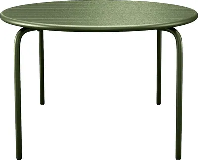 Produktbild von Runder Gartentisch Ø 130 cm aus Metall – Khaki – MIRMANDE von MYLIA