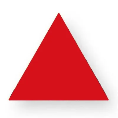 Obrázek produktu pro Dřevěná hračka na pokládání rovnostranný trojúhelník červená 24 kusů DxŠ 25x25mm NOVINKA